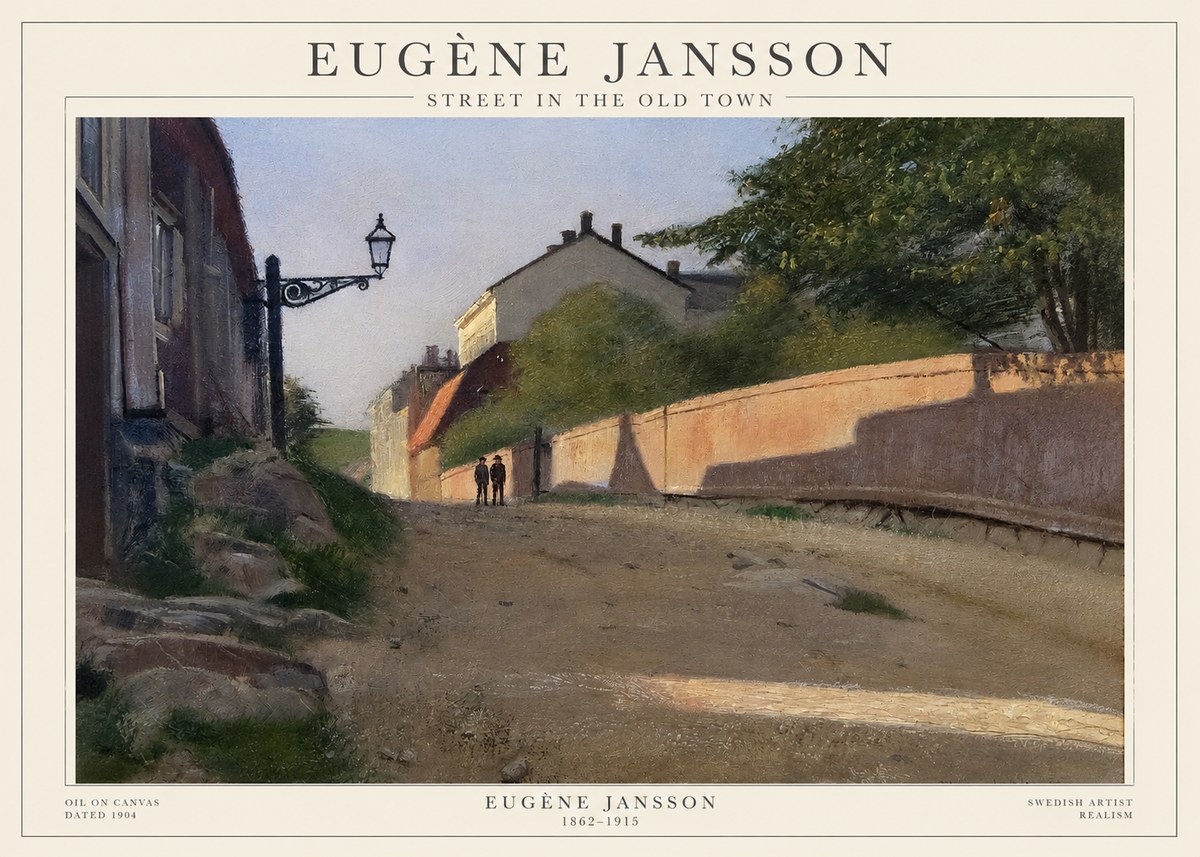 Eugène Jansson Street in the Old Town No1 - Poster