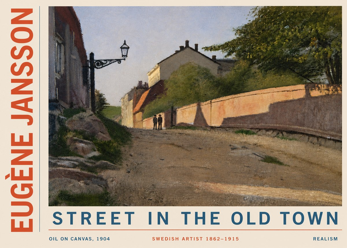 Eugène Jansson Street in the Old Town No4 - Poster