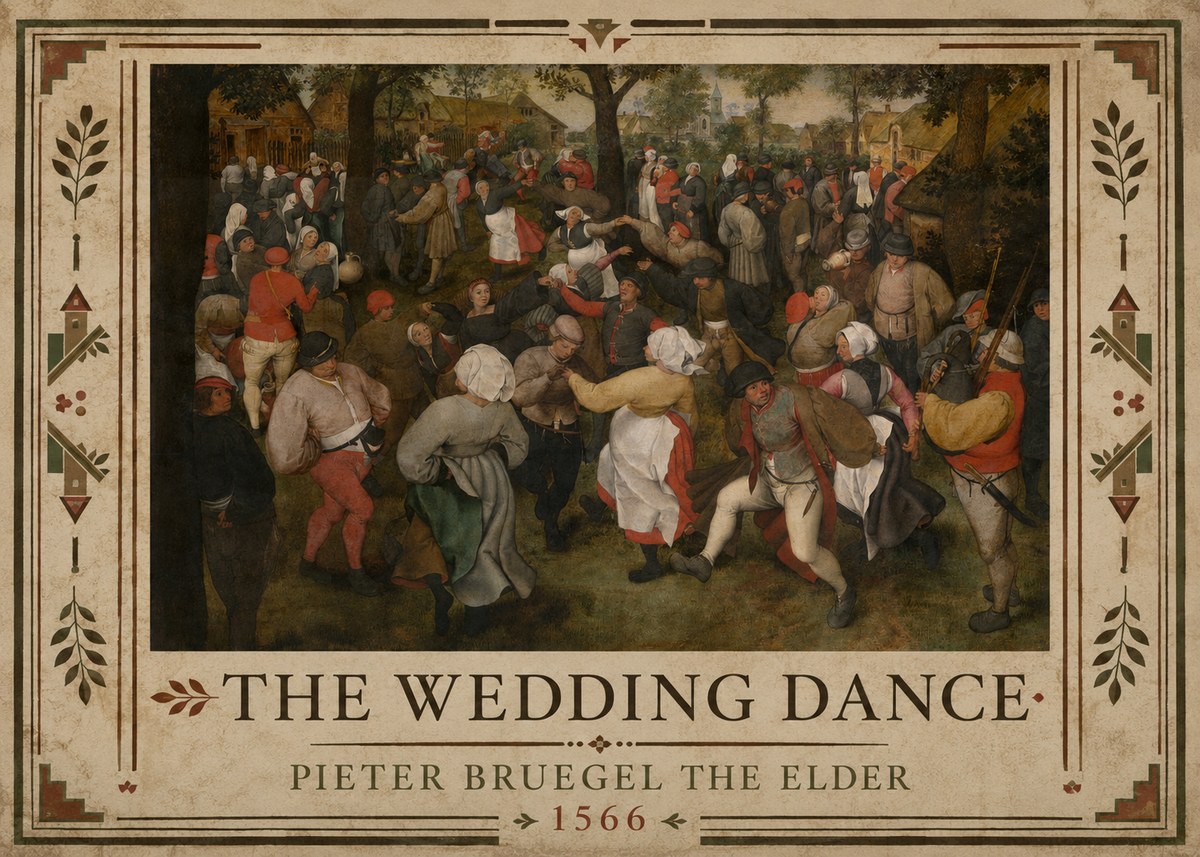Pieter Bruegel The Wedding Dance II No2 - Poster