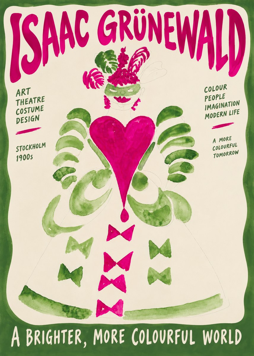 Isaac Grünewald Costume Design XVI No6 - Poster