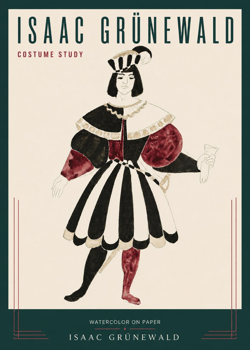 Isaac Grünewald Costume Study VIII No3 - Poster