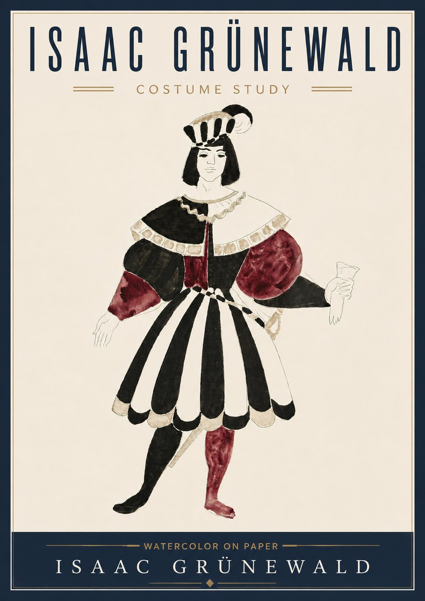Isaac Grünewald Costume Study VIII No5 - Poster