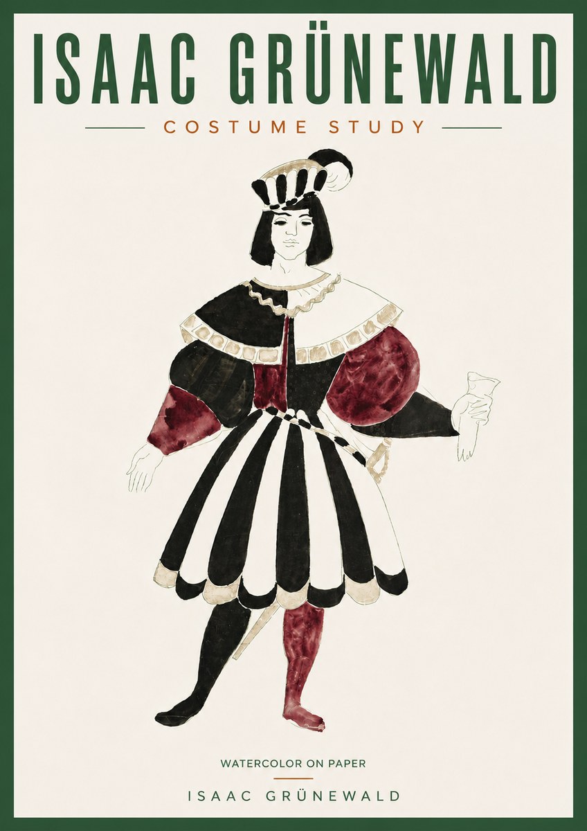 Isaac Grünewald Costume Study VIII No6 - Poster