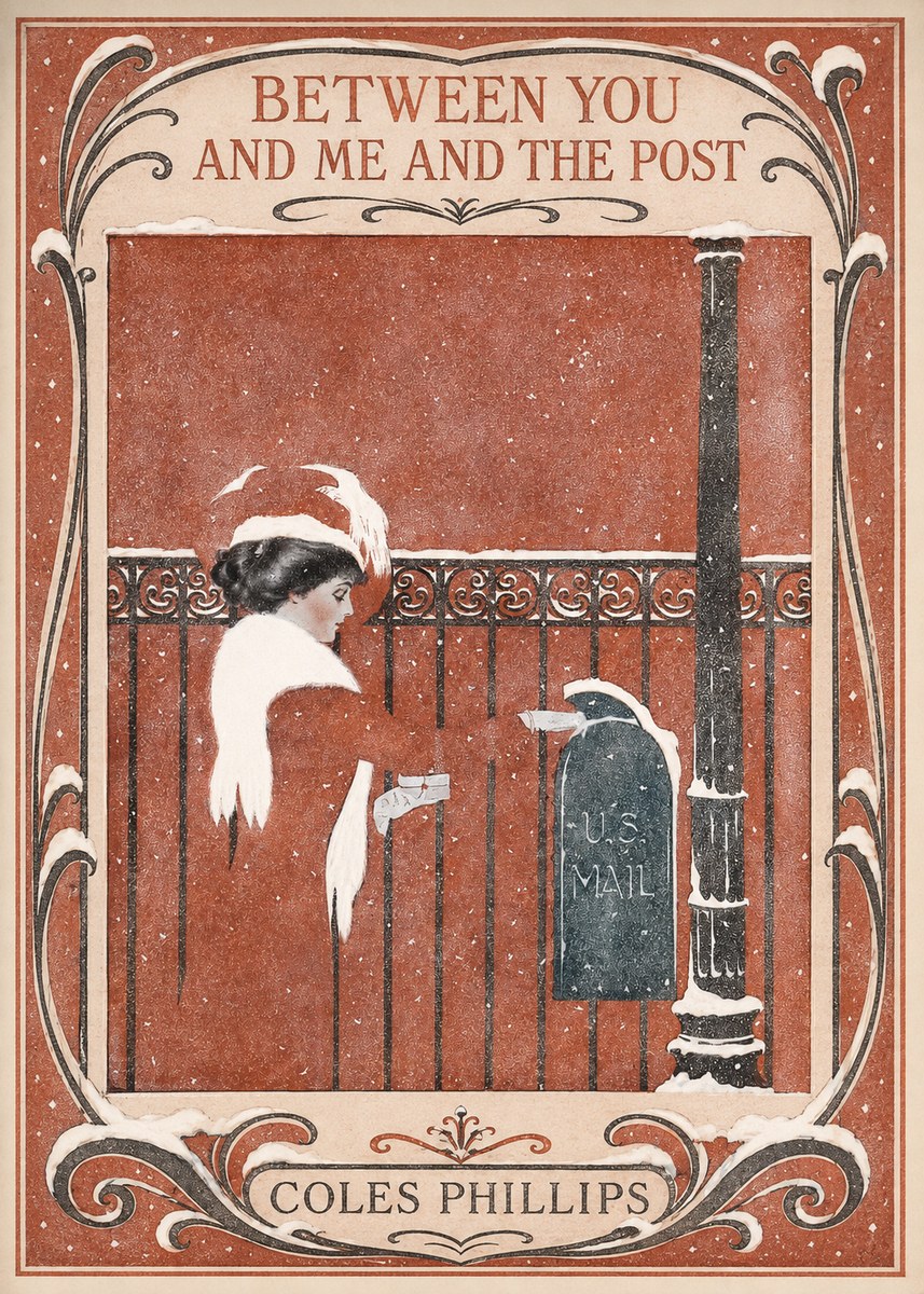 Coles Phillips Between You and Me and the Post No5 - Poster
